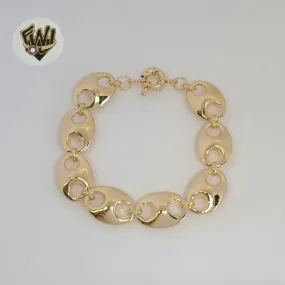 (1-0773) Gold Laminate - 19.5mm Puff Marine Link Bracelet - - BGF