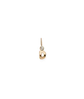 14k Gold Alphabet Soup D Charm