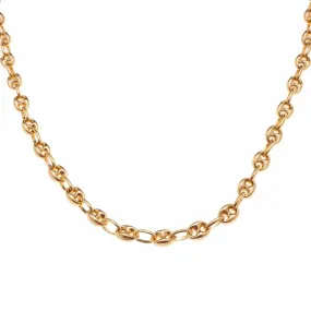 14K Gold Anchor Chain Necklace 5mm