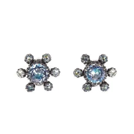 1950s Christian Dior Blue Crystal Earrings