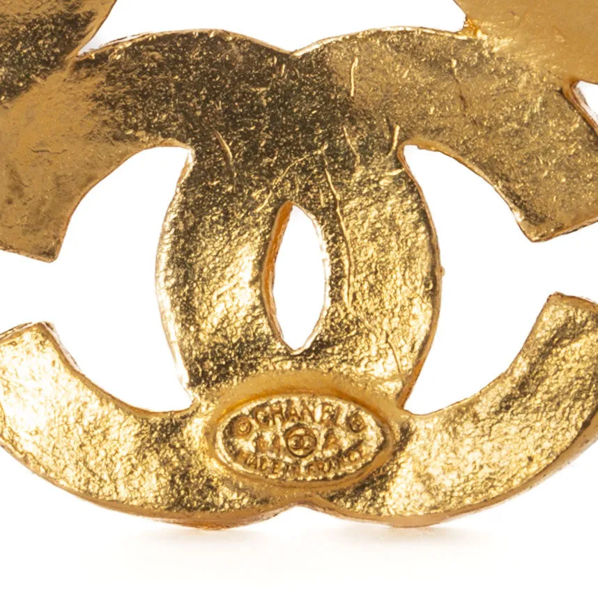 2004 Gold-Plated Triple Interlocking CC Brooch