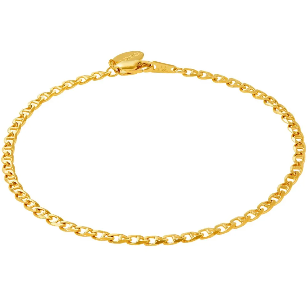 3mm Mariner Link Chain Anklet