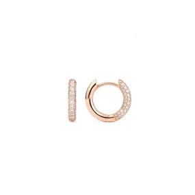 Absolute Mini (Slim) 18K Rosegold Hoops w. Diamonds