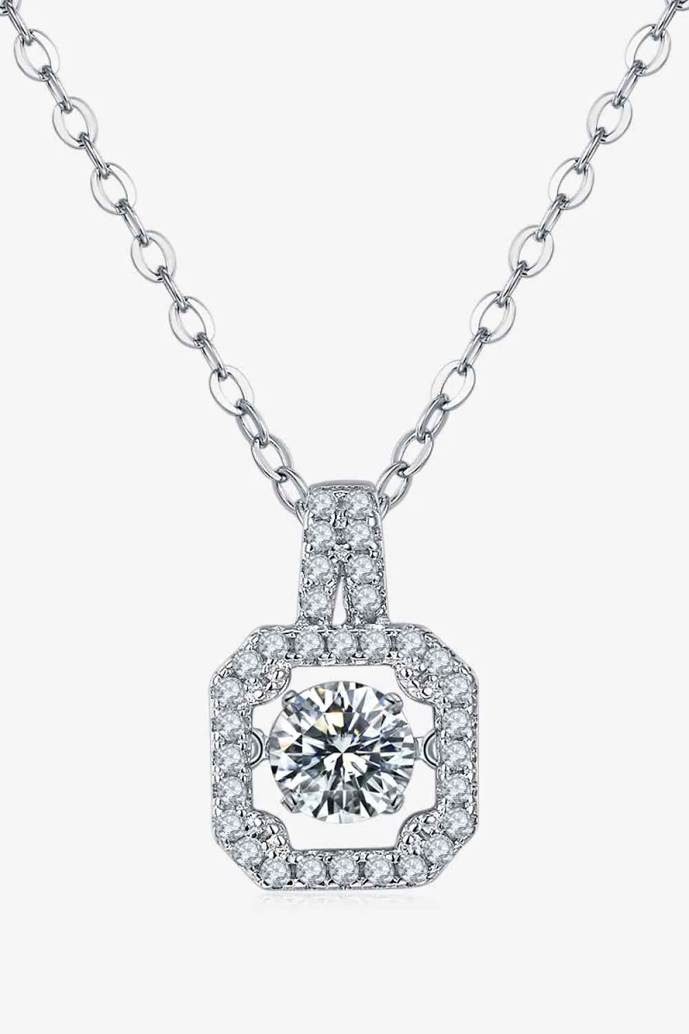 Adored Moissanite 925 Sterling Silver Necklace