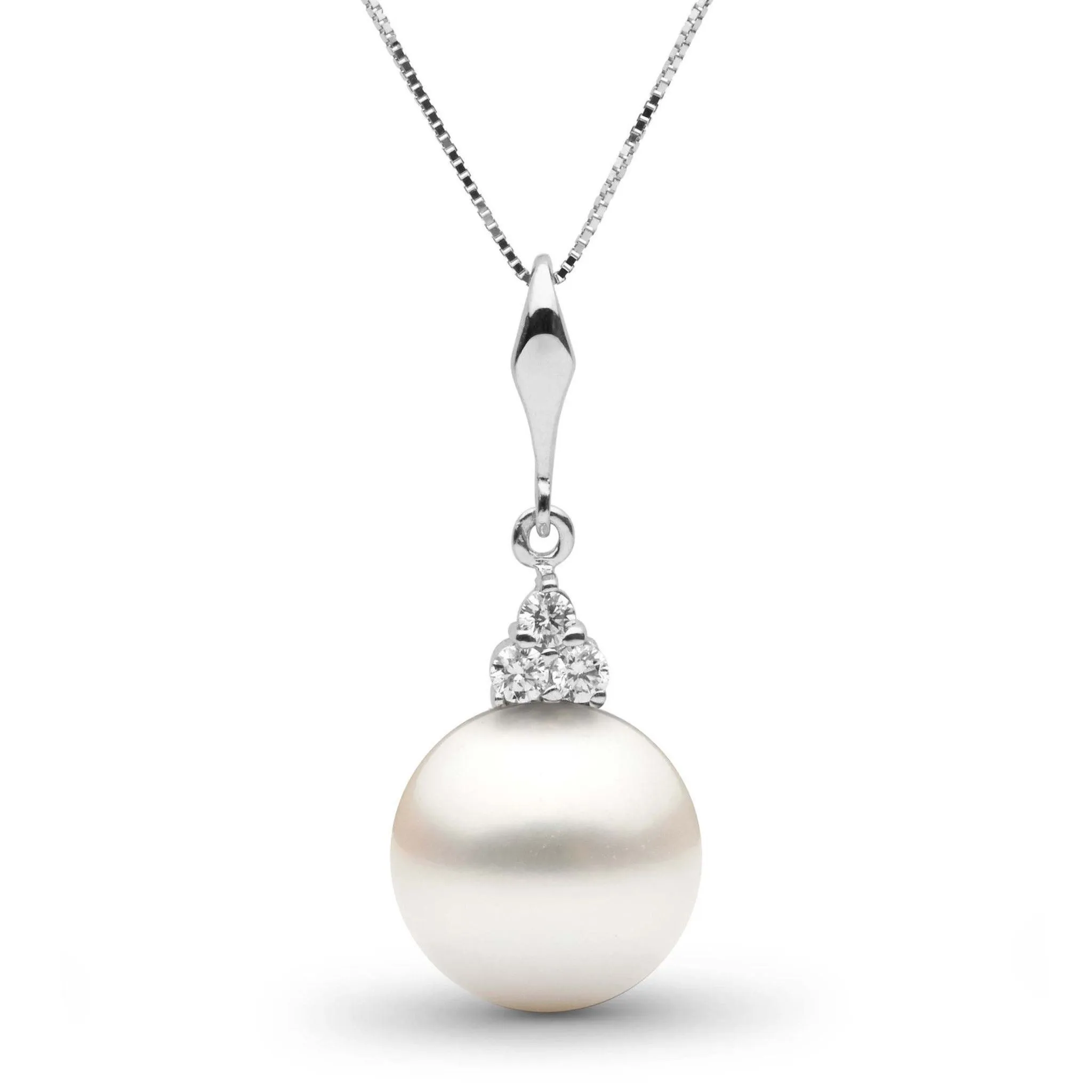 Always Collection 11.0-12.0 mm White South Sea Pearl and Diamond Pendant