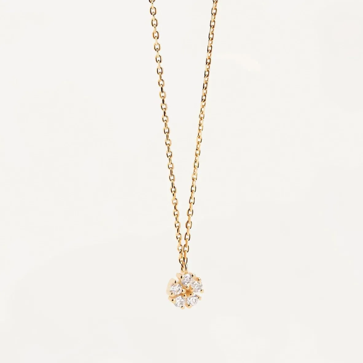 Blossom Flower Necklace in 18K Gold Over Sterling Silver