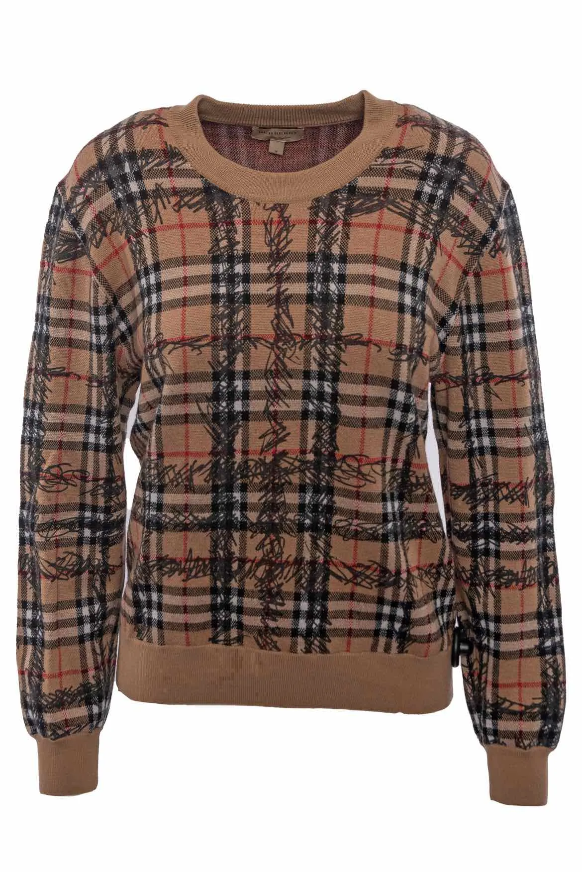 Mens Burberry Size M Luxury Cashmere Sweater - Classic Fit, Soft Knit, Ideal for Layering