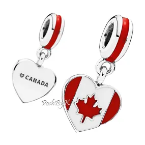 Canada Heart Flag Charm 791954ENMX