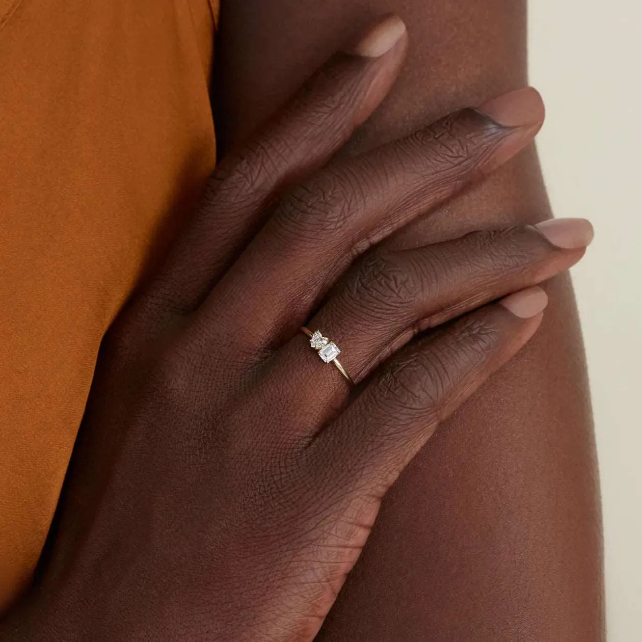 Celestial Heart Ring in 14K Gold over Sterling Silver