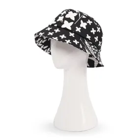 Chanel Black & White Printed Cotton Bucket Hat