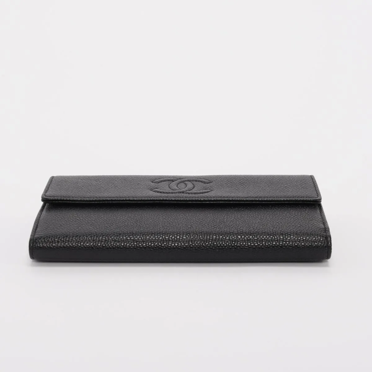 Chanel Black Caviar Leather Timeless CC Wallet