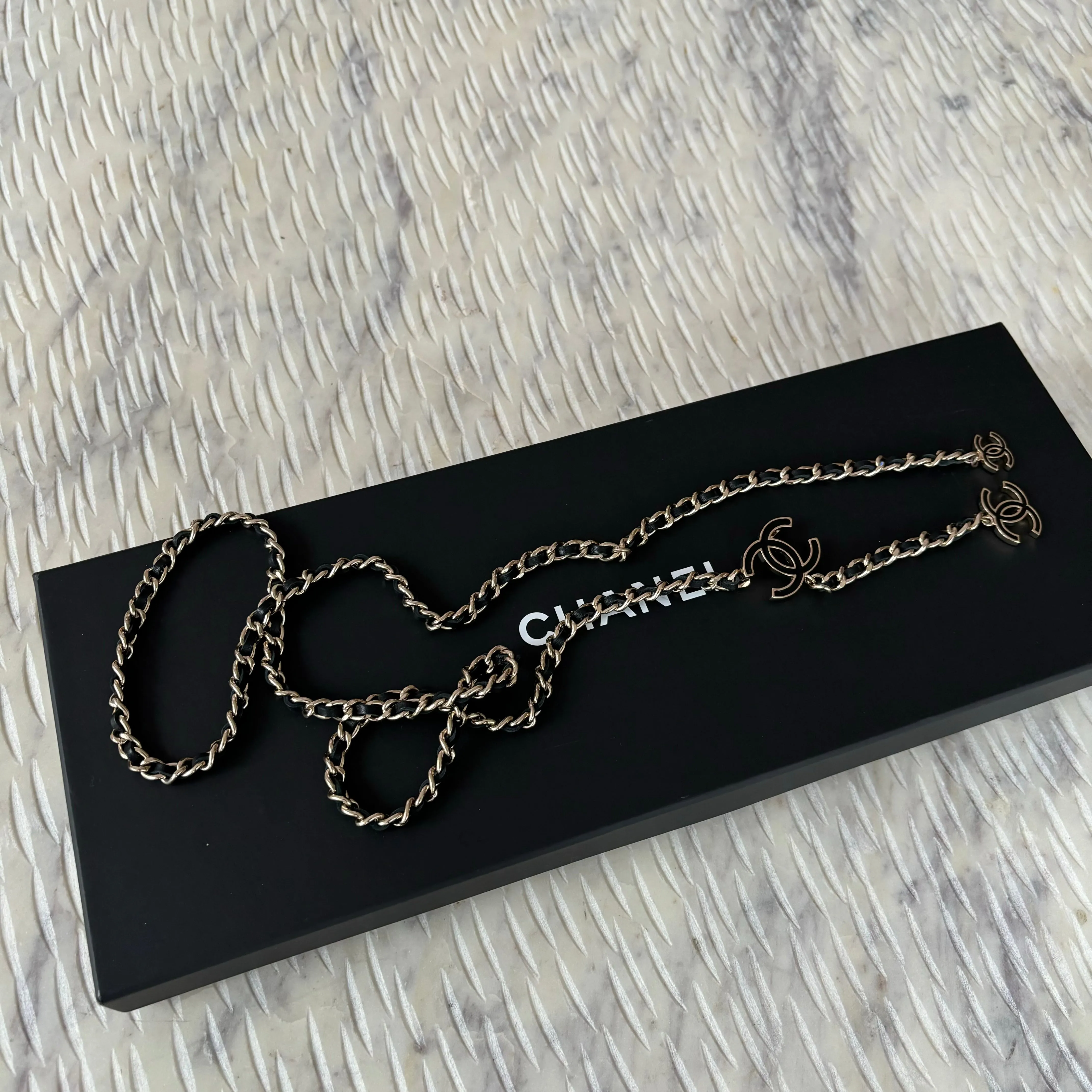 Chanel Leather Chain CC Belt