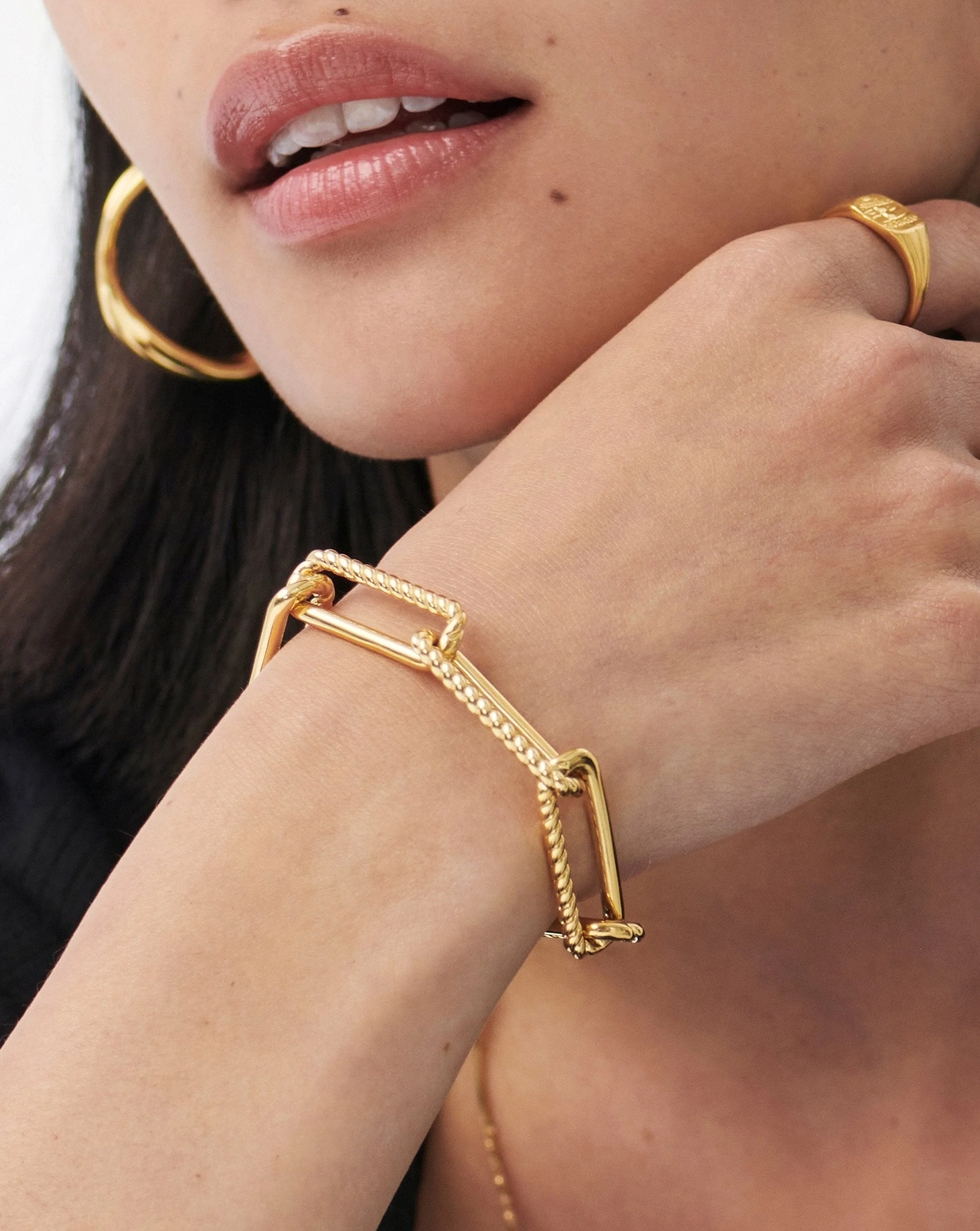 Chunky Half Radial Chain Bracelet | 18ct Gold Plated