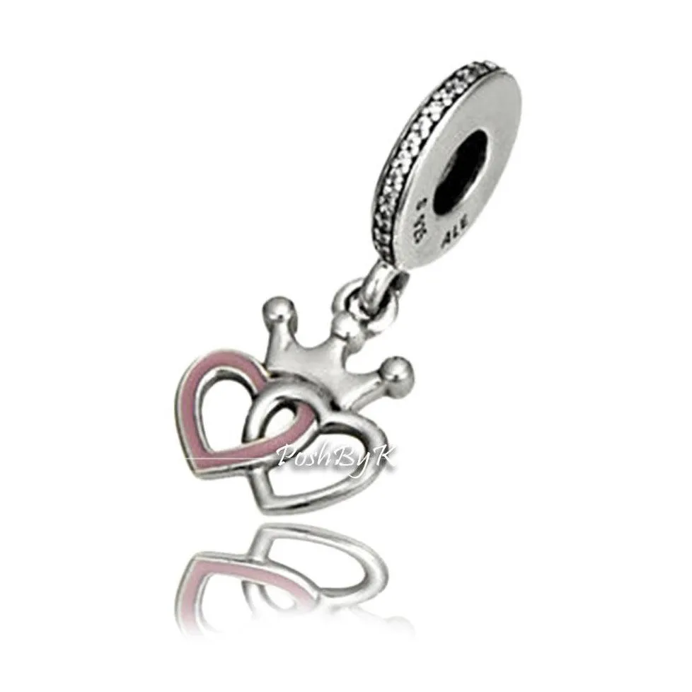 Crowned Hearts Charm 791963CZ.