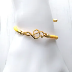 Dani G Clef Corded Slider Bracelet