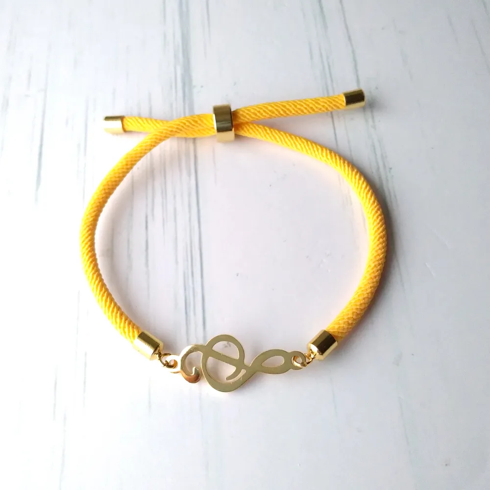 Dani G Clef Corded Slider Bracelet