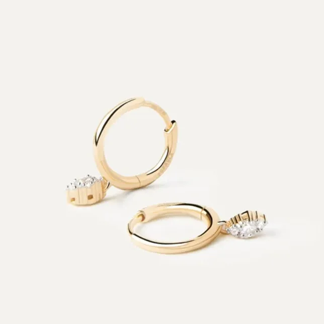 Diamonds and Gold Emi Hoops