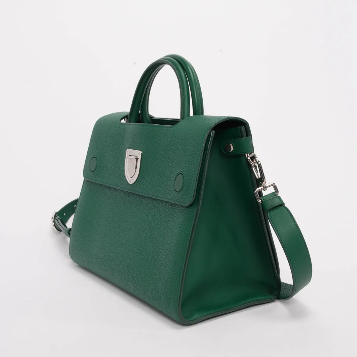 Dior Emerald Green Grained Calfskin Medium Diorever Bag