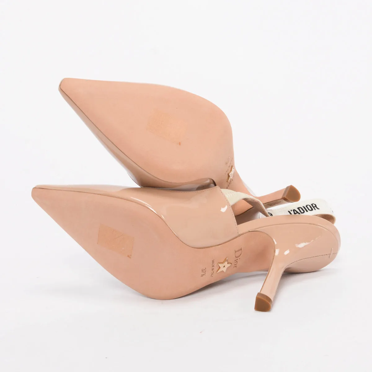 Dior Nude Patent J'Adior Slingback Pumps 37.5