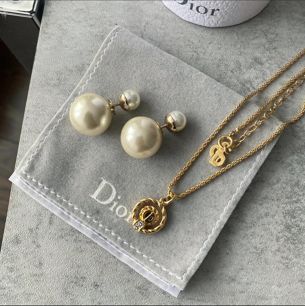 Dior Tribales Faux Pearl Earrings