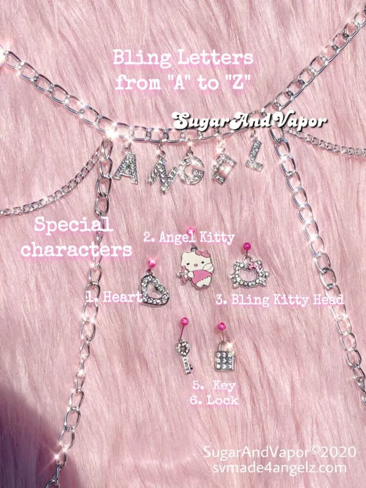 DIVA Custom Bling Words Layers Belly Chain