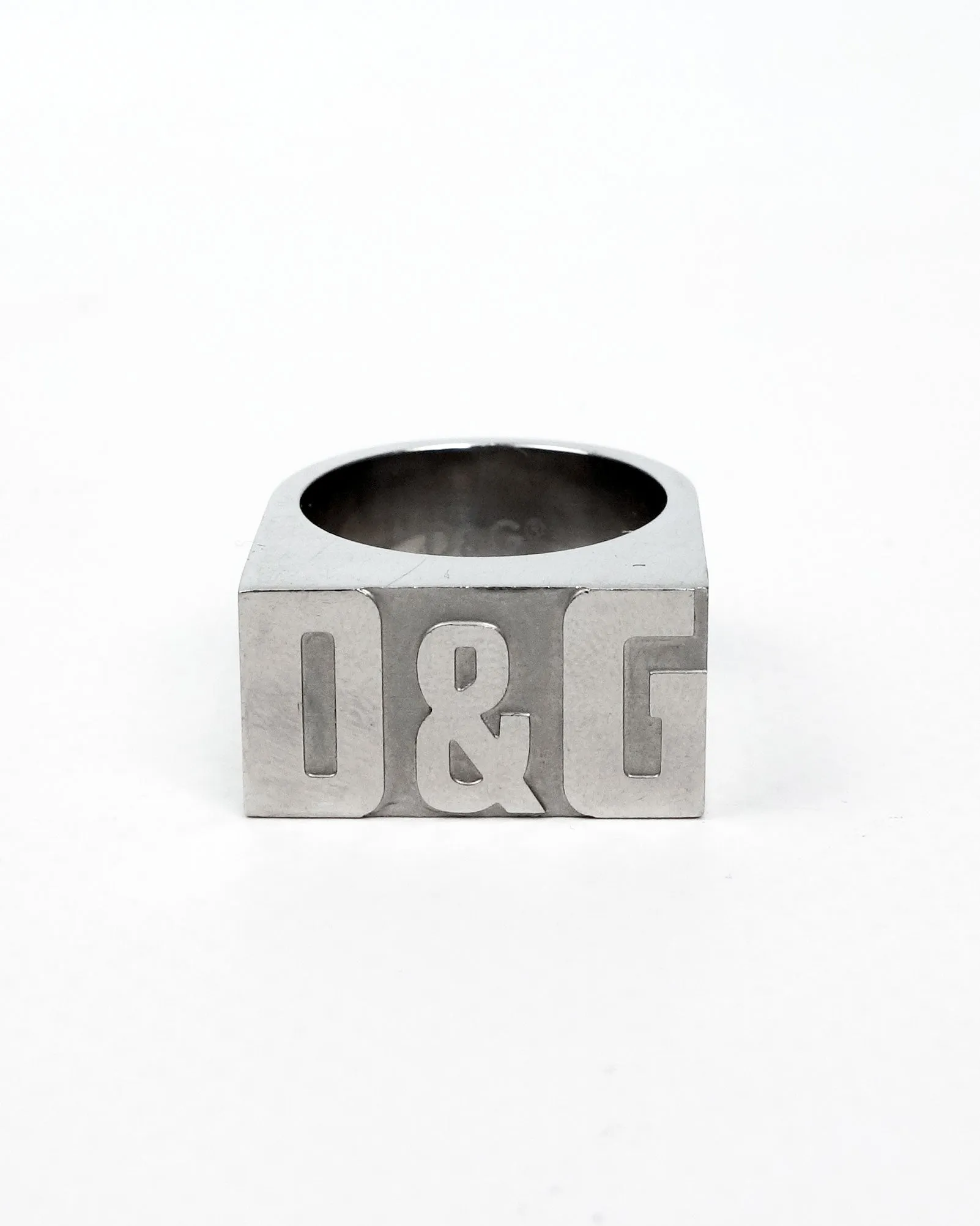 Dolce & Gabbana 3-D Logo Stamp Ring 2000's