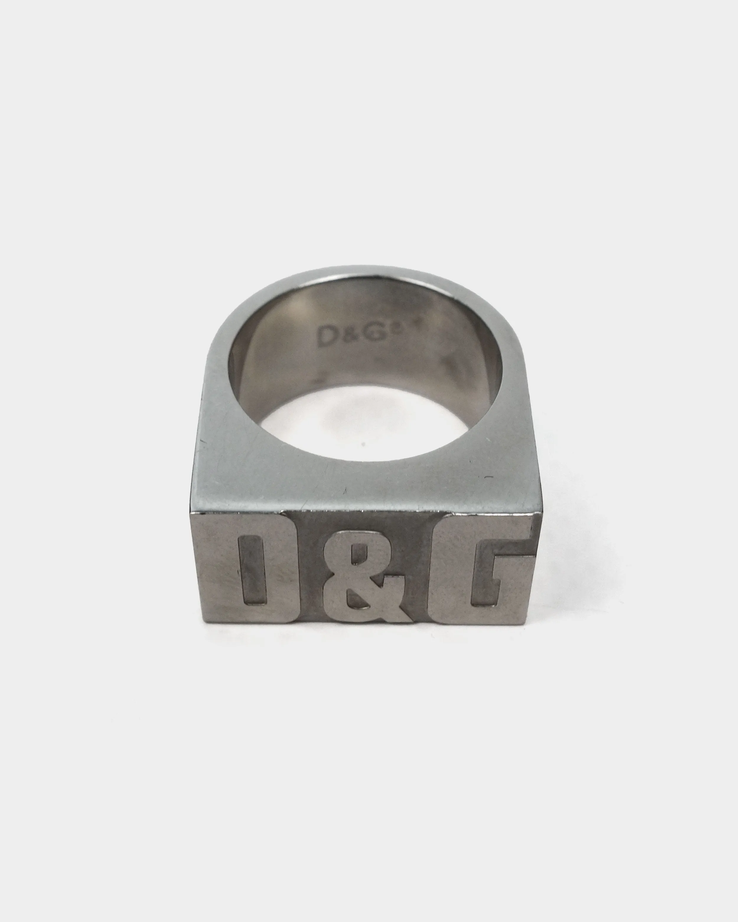 Dolce & Gabbana 3-D Logo Stamp Ring 2000's