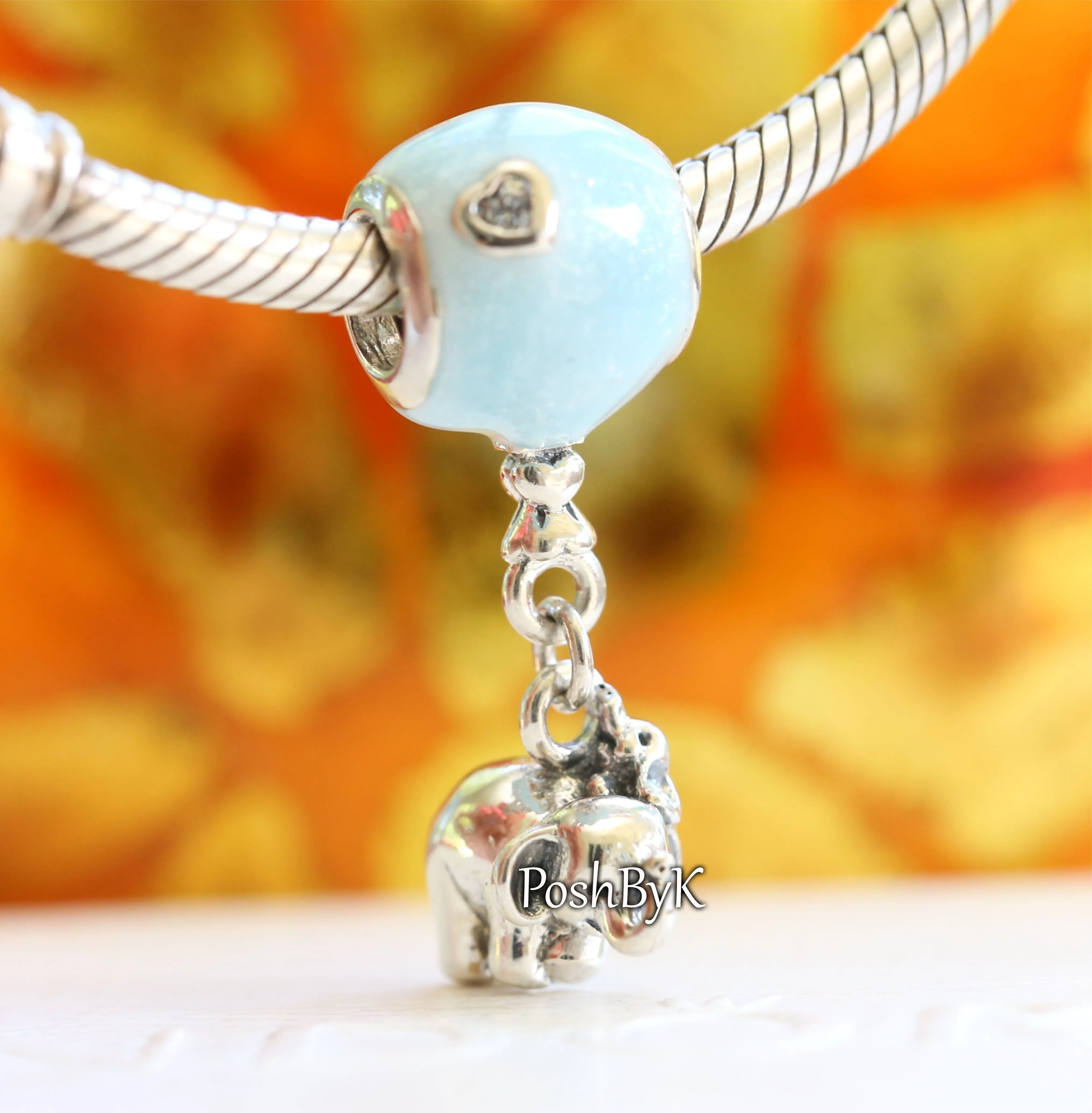 Elephant and Blue Balloon Charm 797239EN169