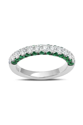 Emerald Diamond Half Band