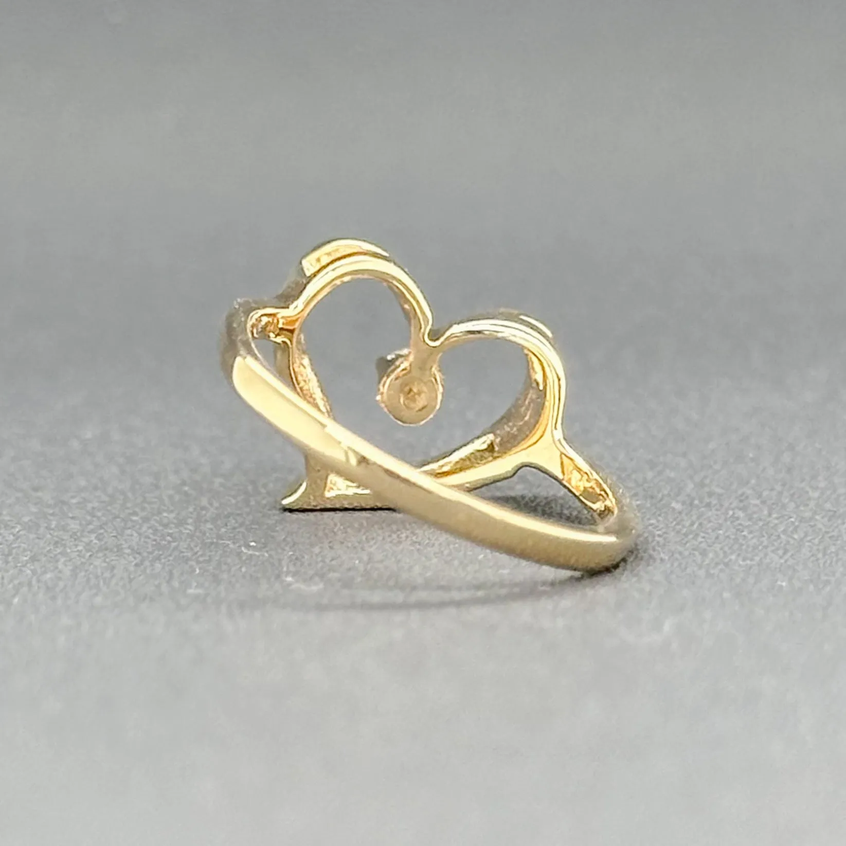 Estate 14K Y Gold 0.05ct G/VS2 Diamond Heart Ring