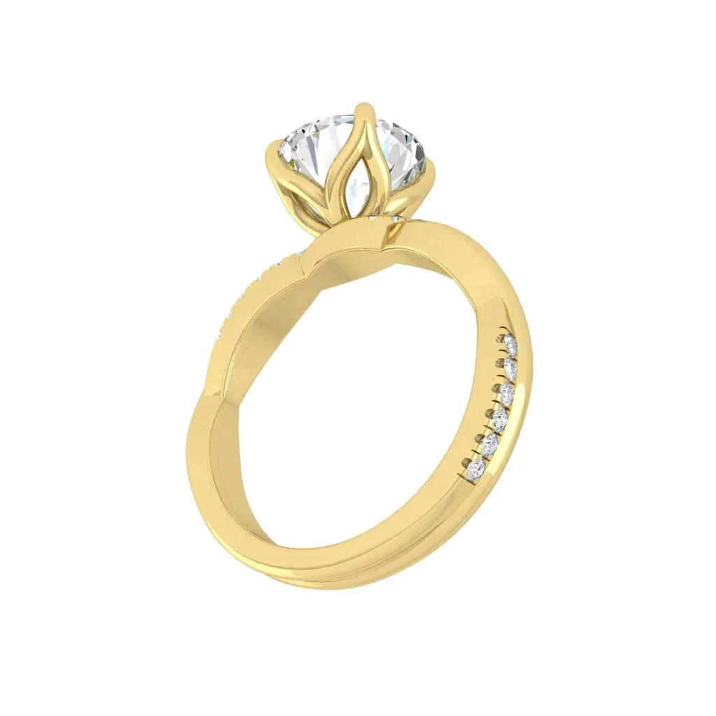 Fiore 0.75ct D VVS2 Id IGI 18K Yellow Gold