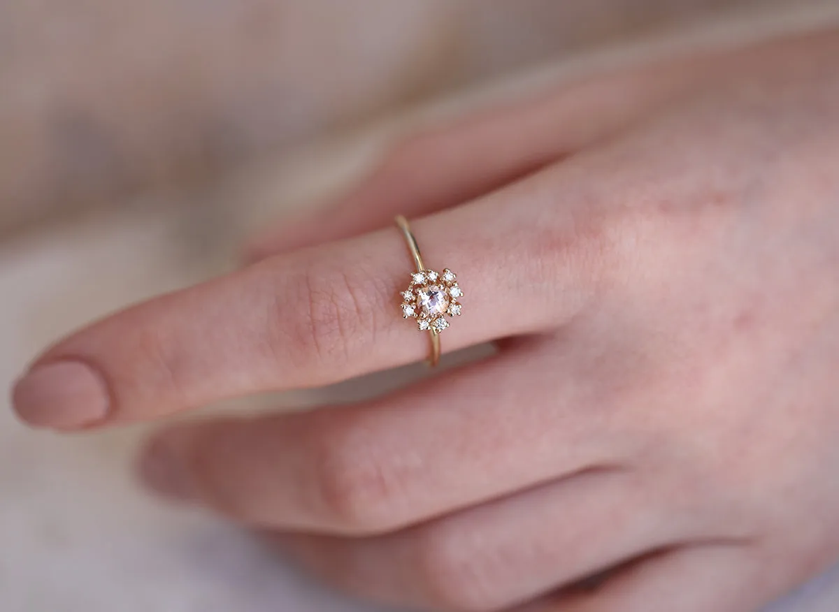 Florence II | morganite & diamonds