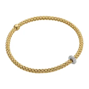 Fope 18k Prima Flex'it Bracelet with Diamond Station