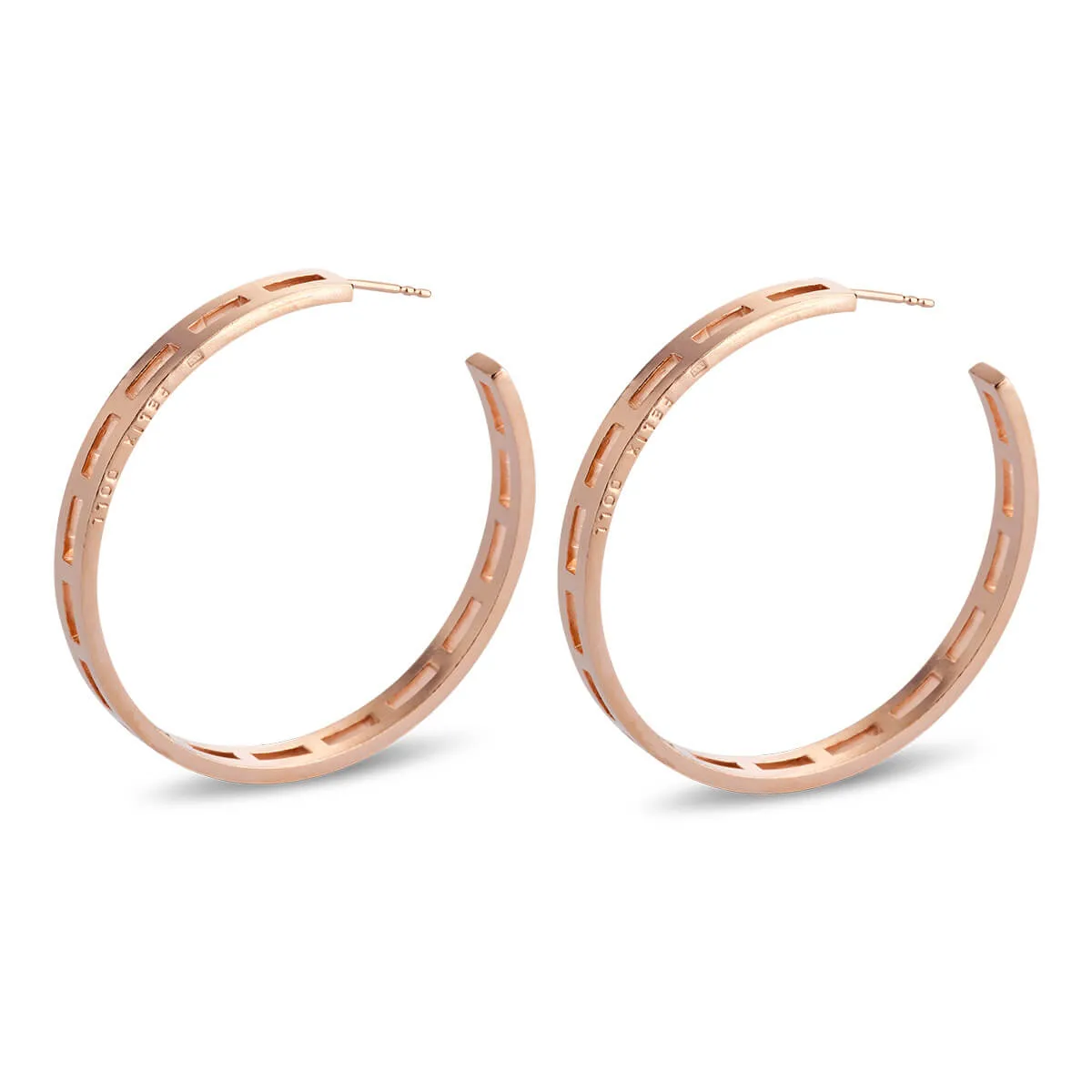 G 674 - Large Striped Circle Earrings