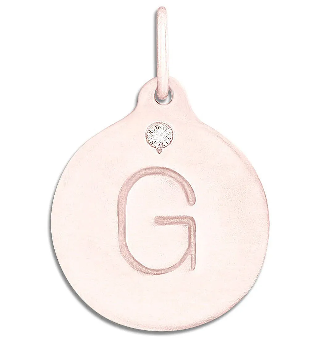 G Alphabet Charm With Diamond