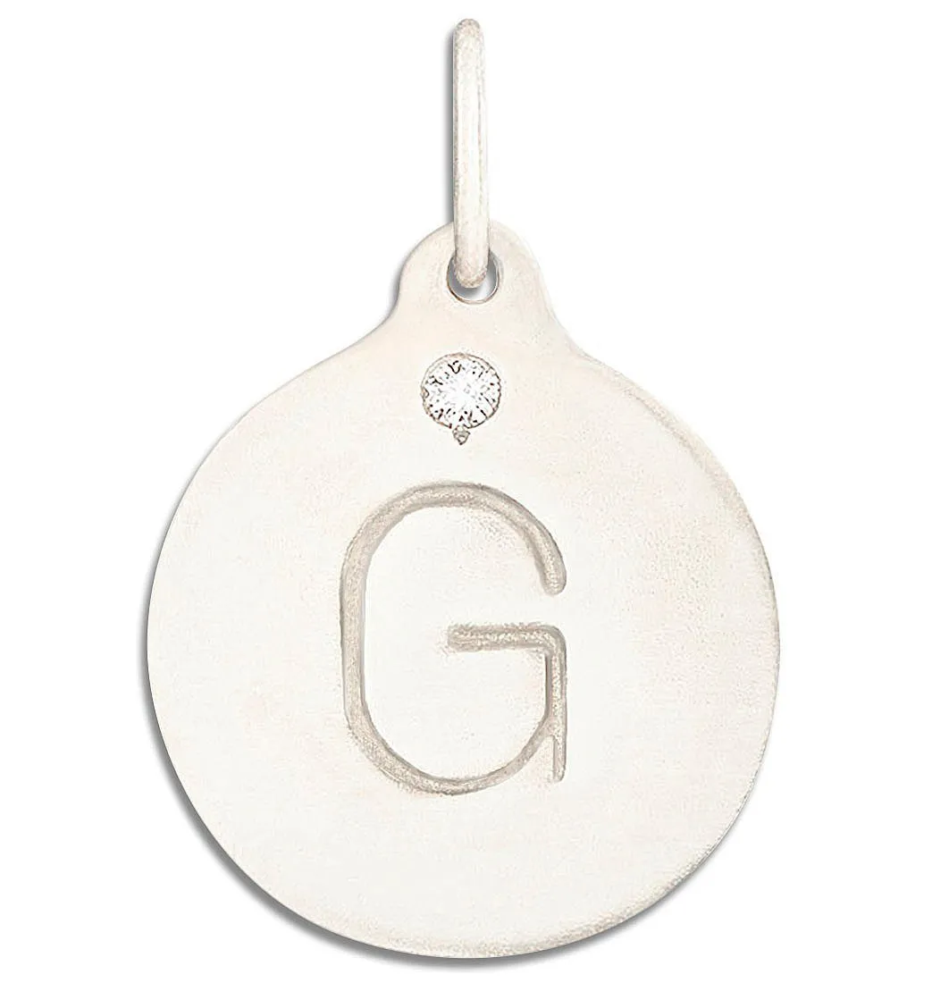 G Alphabet Charm With Diamond