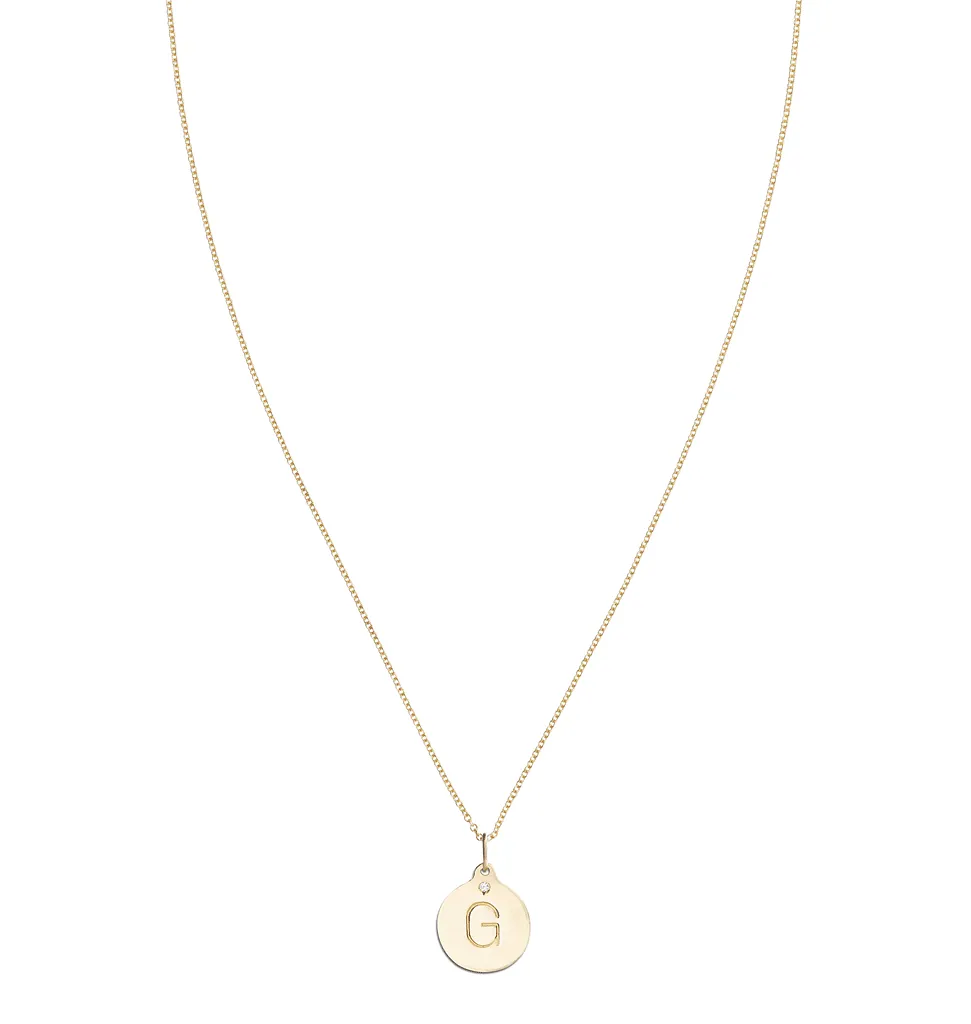 G Alphabet Charm With Diamond