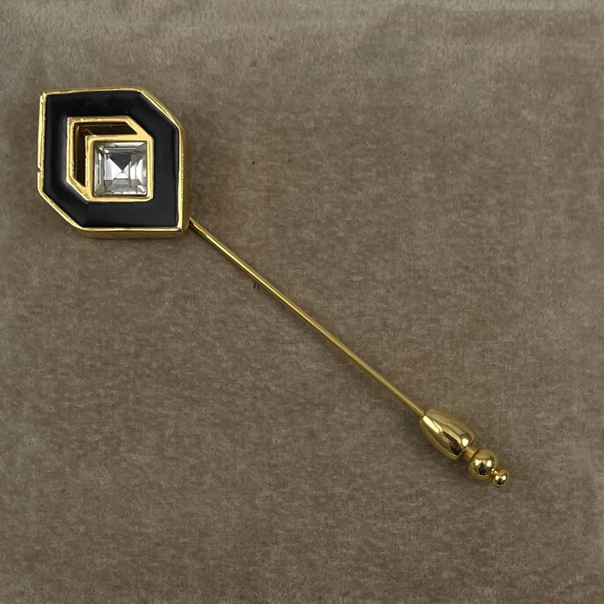 Givenchy Enamel & Crystal Stick Pin