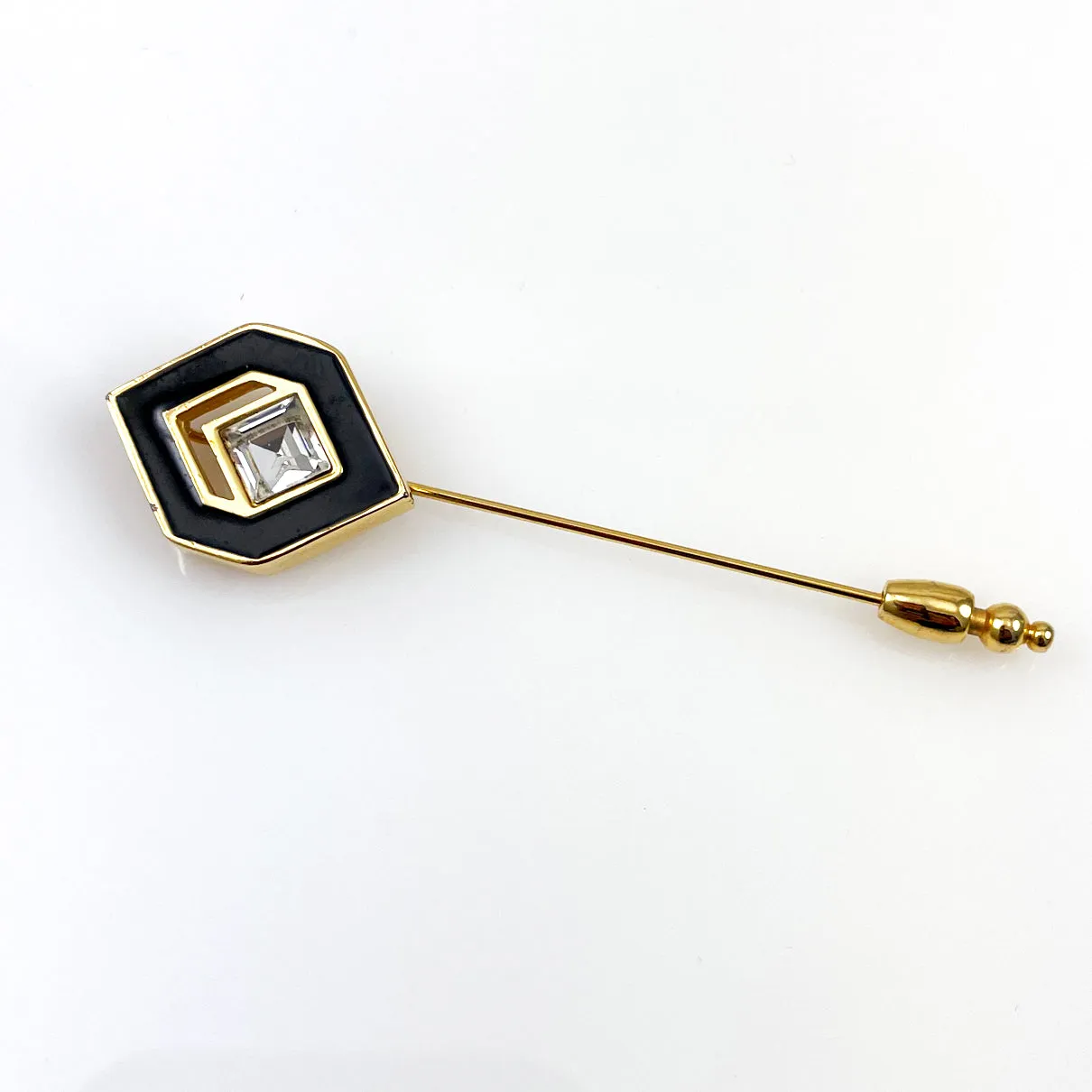 Givenchy Enamel & Crystal Stick Pin