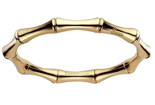 Gucci 18k Yellow Gold Medium Bamboo Bracelet