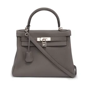 Hermes Gris Etain Togo Kelly 28