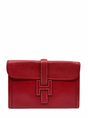 Hermes Jige Elan 29 Clutch -  Exquisite Designer Leather Clutch Bag