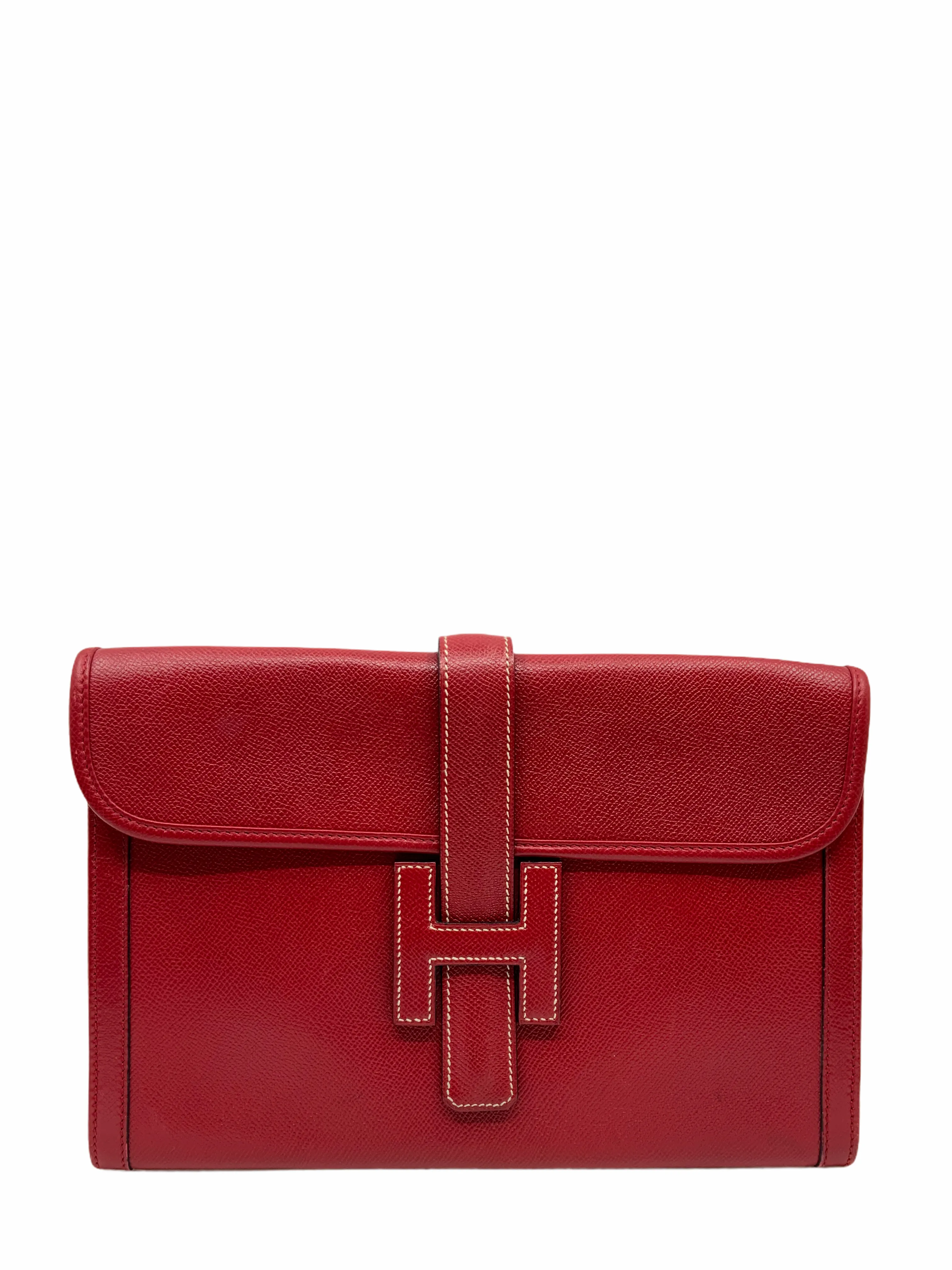 Hermes Jige Elan 29 Clutch -  Exquisite Designer Leather Clutch Bag