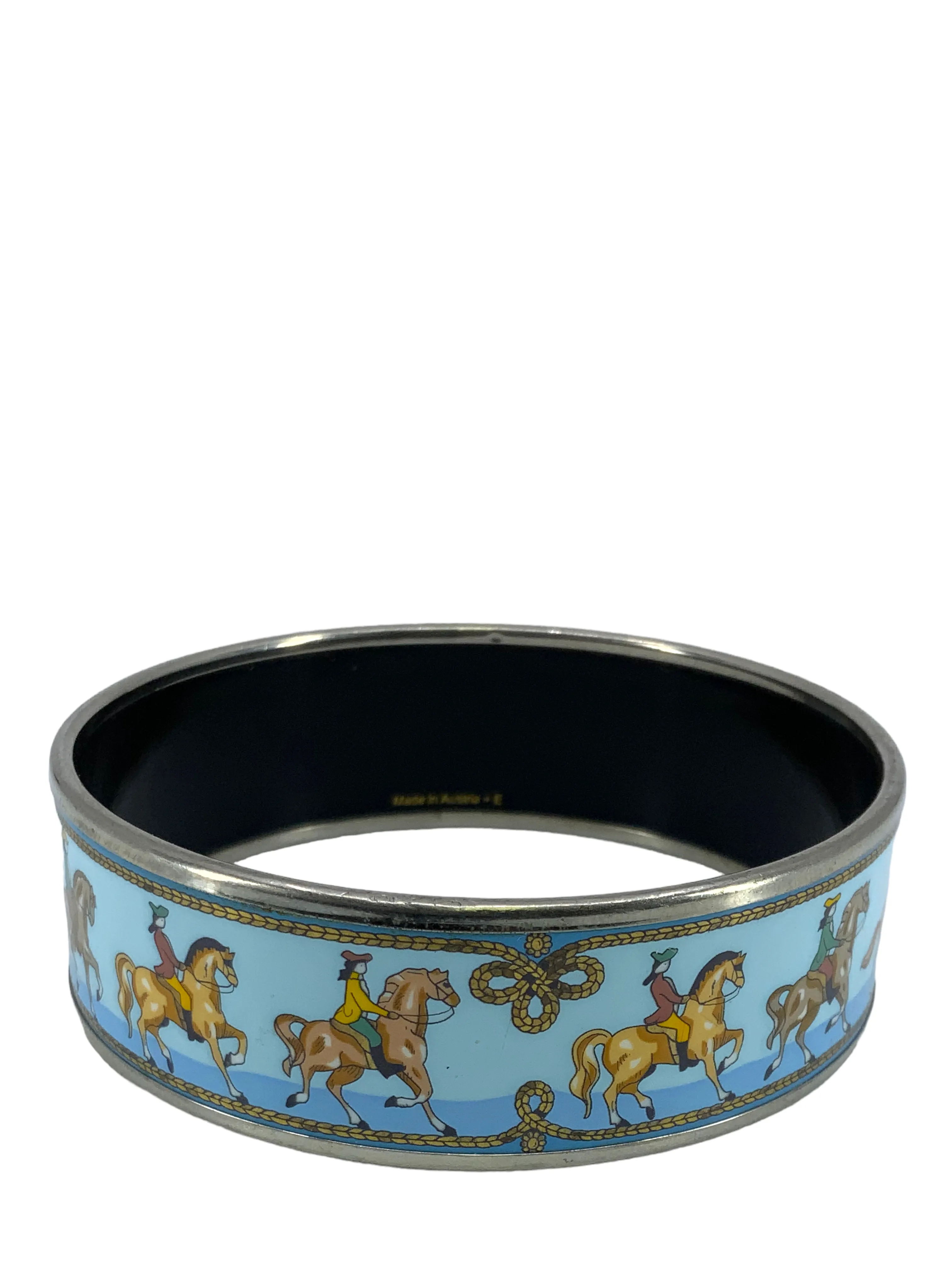 Hermes Printed Enamel Wide Bracelet 65