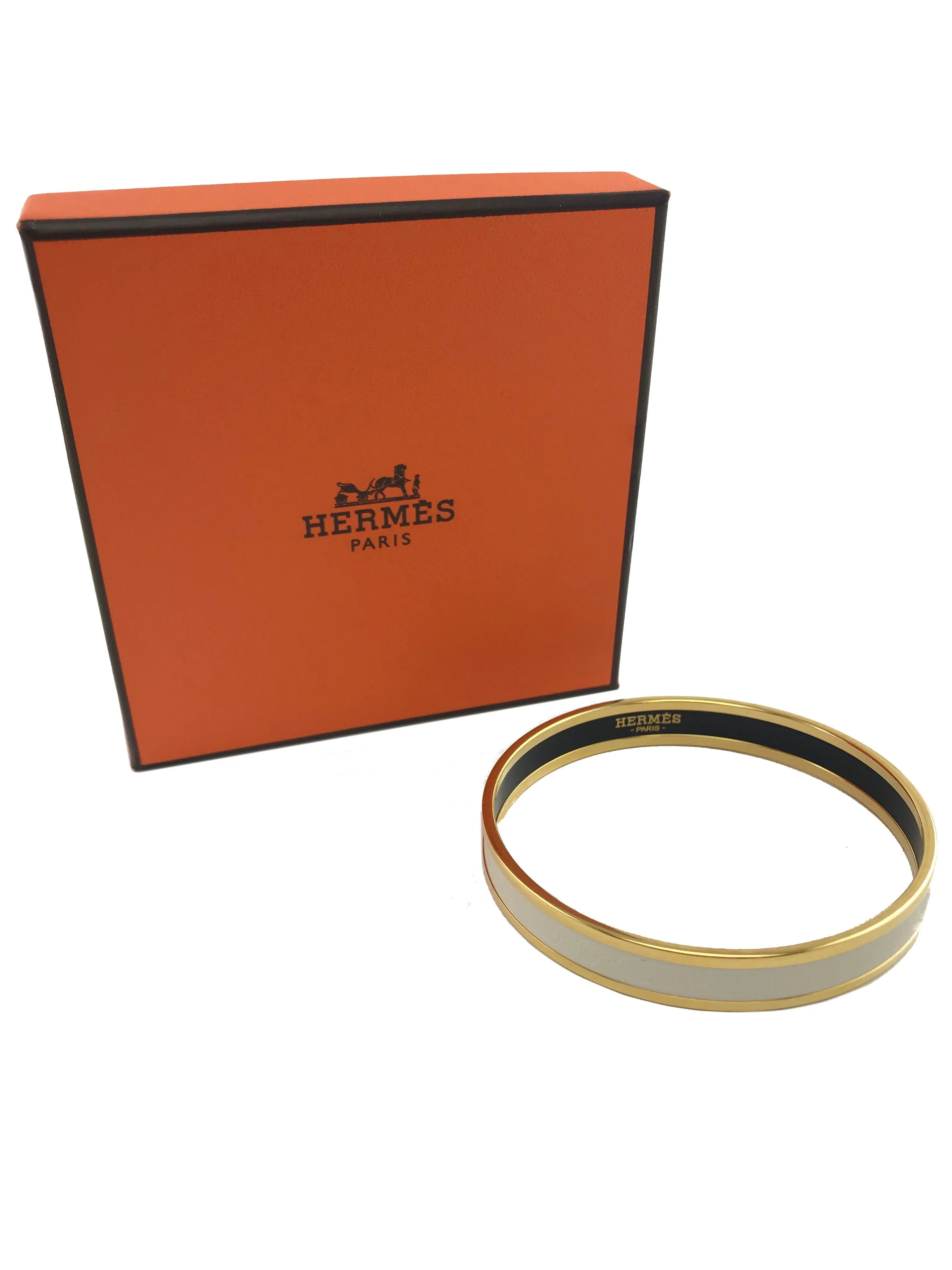 Hermes Sellier Bangle Bracelet 65