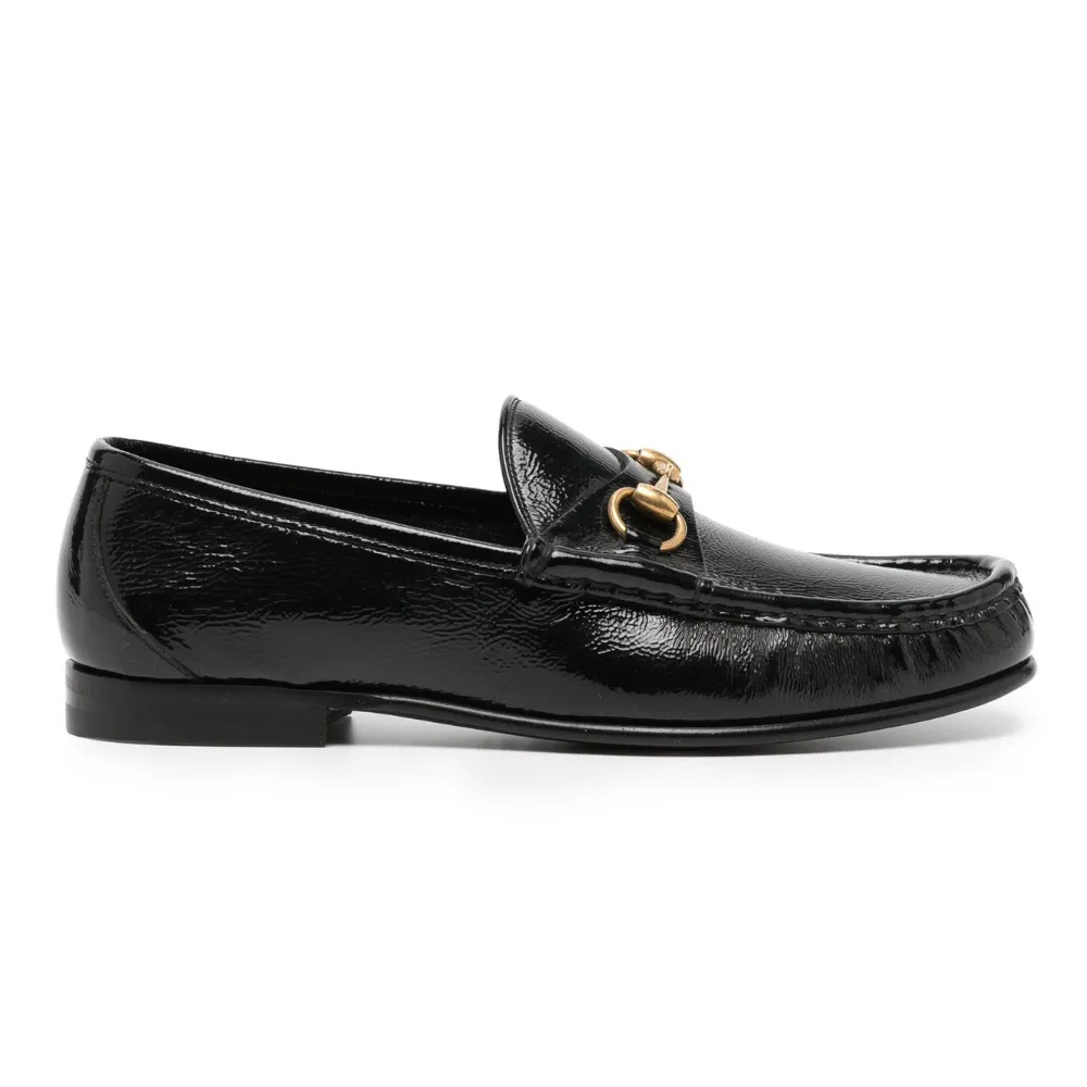 Horsebit Detail Leather Loafers