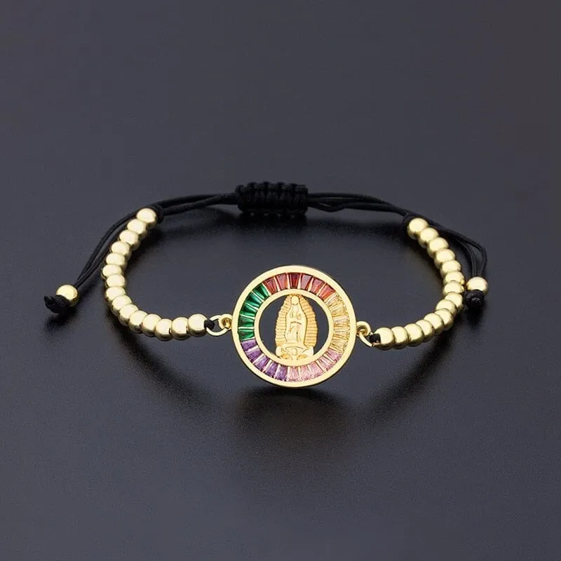 Jesus, Virgin Mary and Angels WWJD Adjustable Bracelets