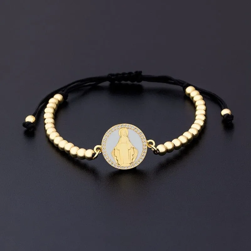 Jesus, Virgin Mary and Angels WWJD Adjustable Bracelets