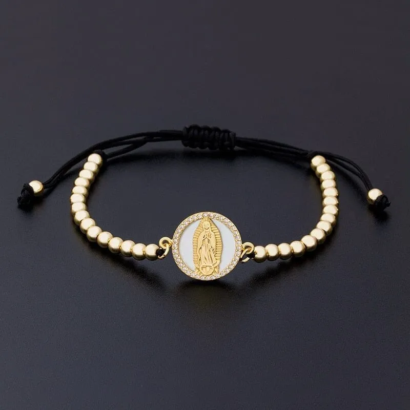 Jesus, Virgin Mary and Angels WWJD Adjustable Bracelets