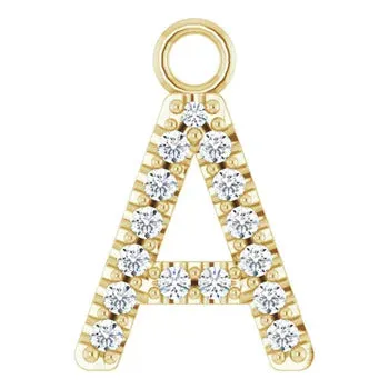 Large Diamond Letter Dangle